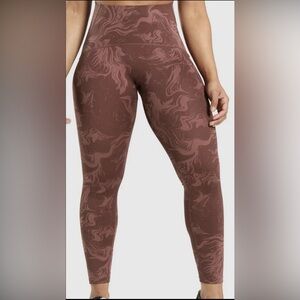 Gymshark Cherry Brown Waist Support Leggings Sz L